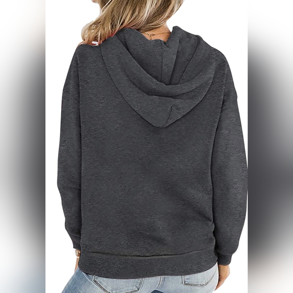 Davenil Womens Hoodies Comfy‎ Fleece Long Sleeve Hooded Sweatshirt Pullover Sz M - Picture 3 of 8